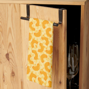 Macaroni and Cheese Pattern Tea Towel