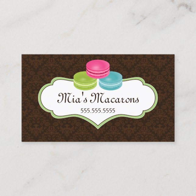 Macarons Bakery Business Card (Front)