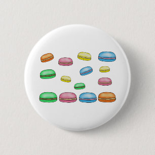 Macarons bakery French dessert food art 6 Cm Round Badge