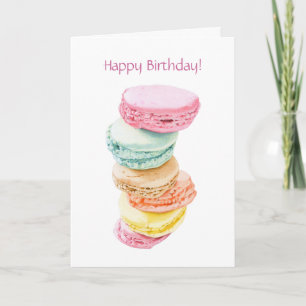 Macarons Birthday Card