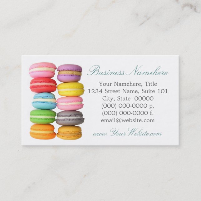 Macarons Business Cards (Front)