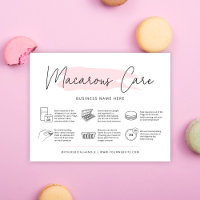 Macarons Care Guide Bakery Instructions Feminine