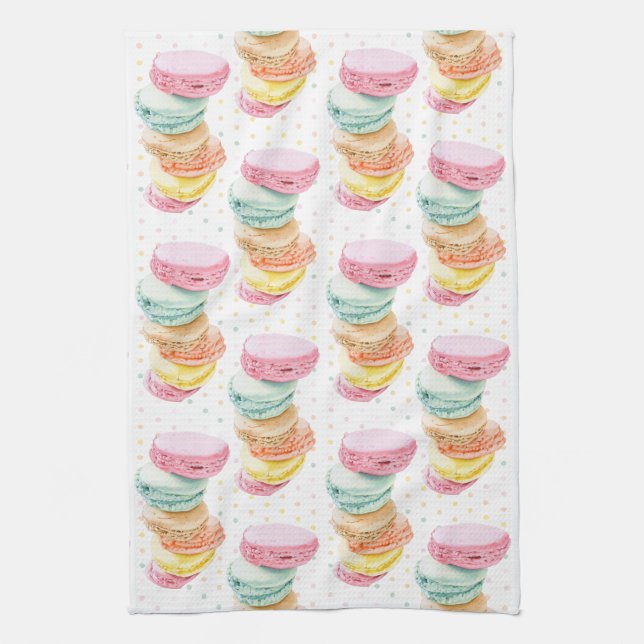 Macarons Dots Kitchen Towels (Vertical)