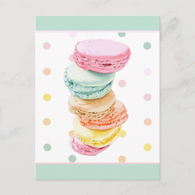 Macarons dots Postcard (Front)