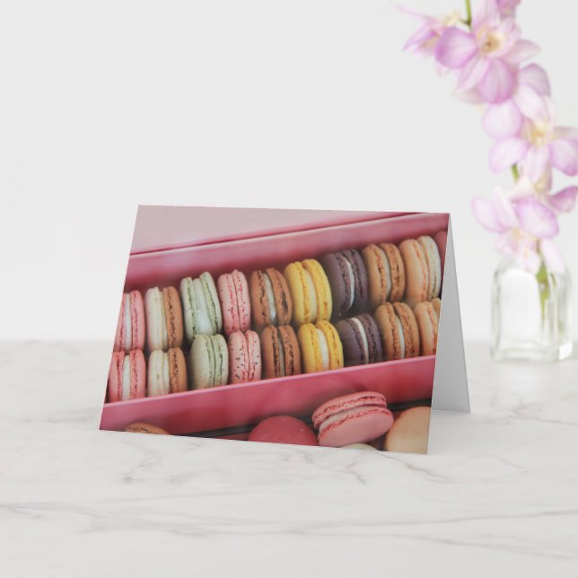 Macarons in different colours card (Orchid)