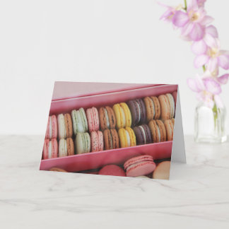 Macarons in different colours card