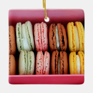 Macarons in different colours ceramic tree decoration