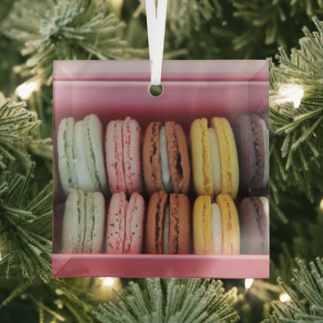 Macarons in different colours  glass tree decoration (Insitu)