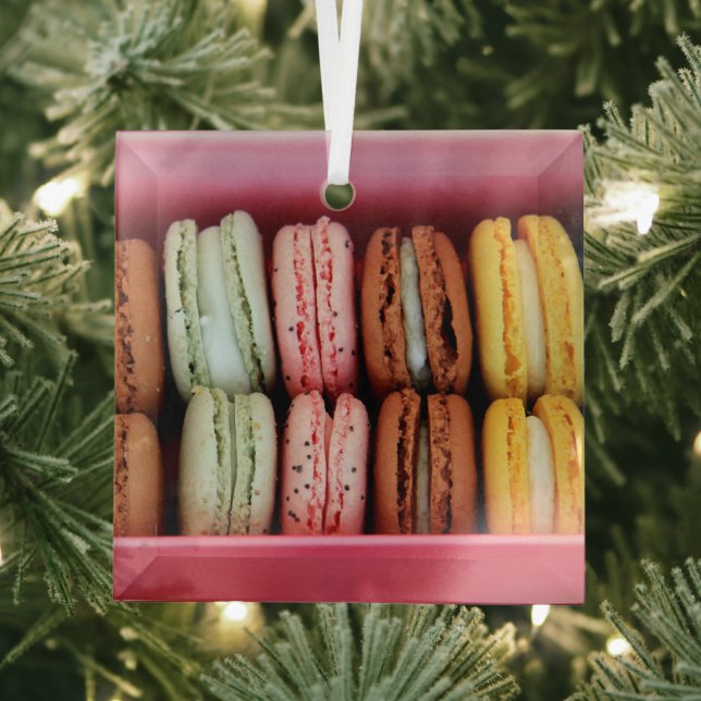 Macarons in different colours  glass tree decoration (Insitu)