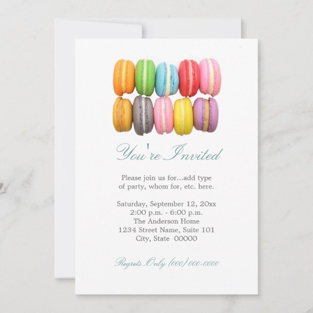 Macarons Invitations (Front)