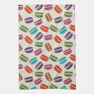 macarons kitchen towel