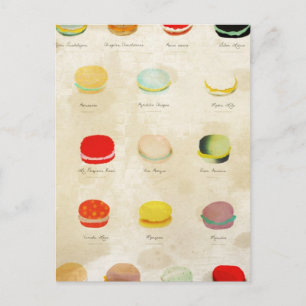 Macarons Paris Pastry Rupydetequila Postcard