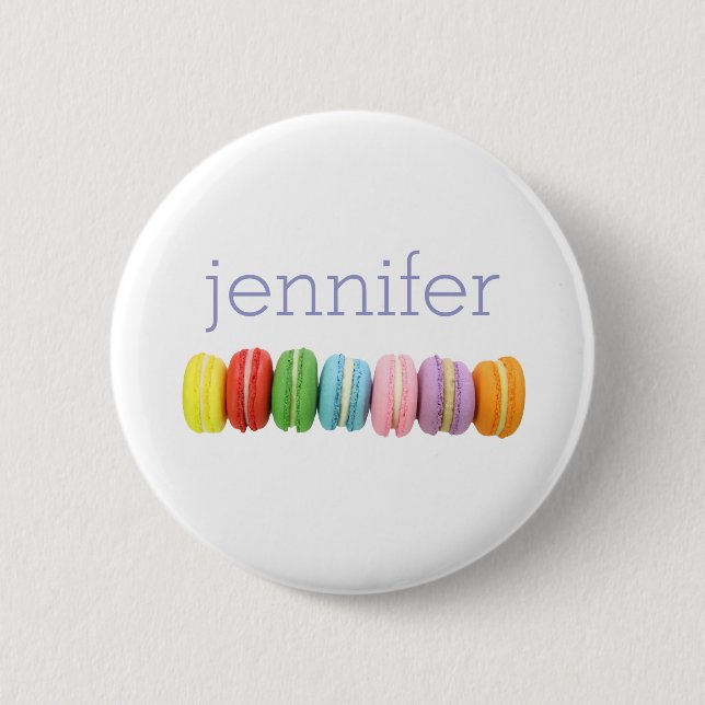 Macarons Personalised Button (Front)