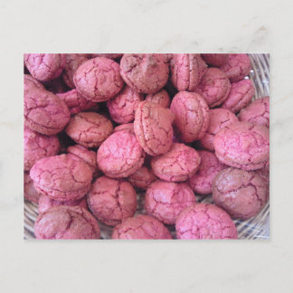 Macarons roses postcard