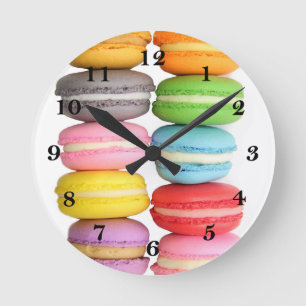 Macarons Round Clock