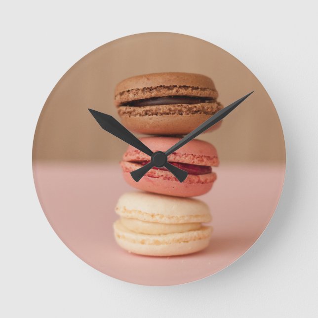 Macarons Round Clock (Front)