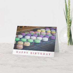 Macarons up close birthday card