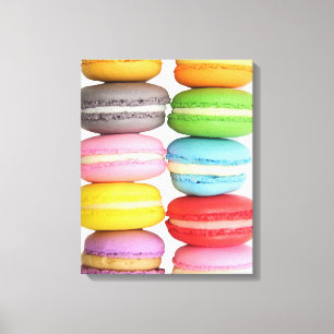 Macarons Wrapped Canvas