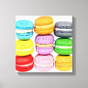 Macarons Wrapped Canvas