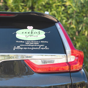 Macaroon Cookies Logo Bakery Business Car  Sticker
