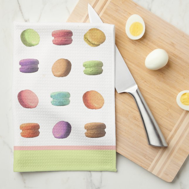 Macaroon Cookies Tea Towel (Quarter Fold)
