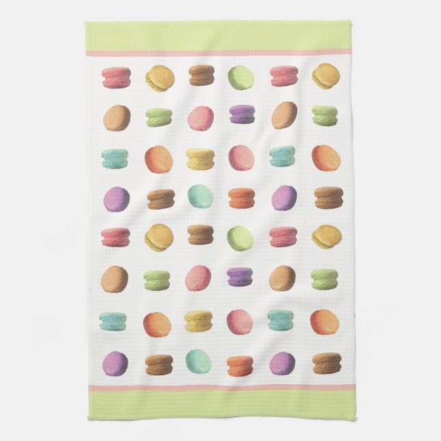 Macaroon Cookies Tea Towel (Vertical)
