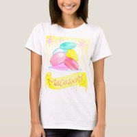 Macaroon Day womens white T-shert