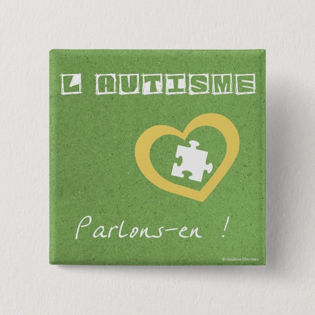 Macaroon Let us speak 15 Cm Square Badge (Front)