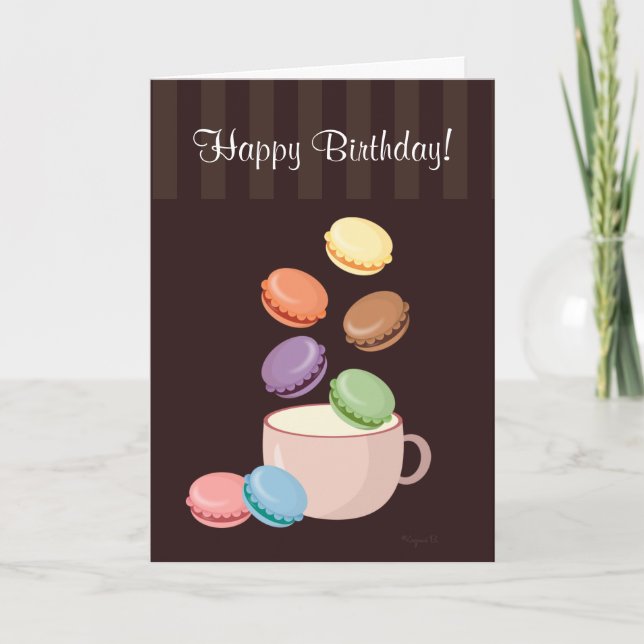 Macaroon Party Card (Front)