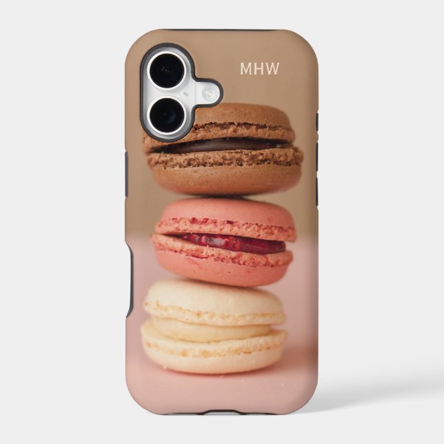 Macaroons custom monogram cases (Back)