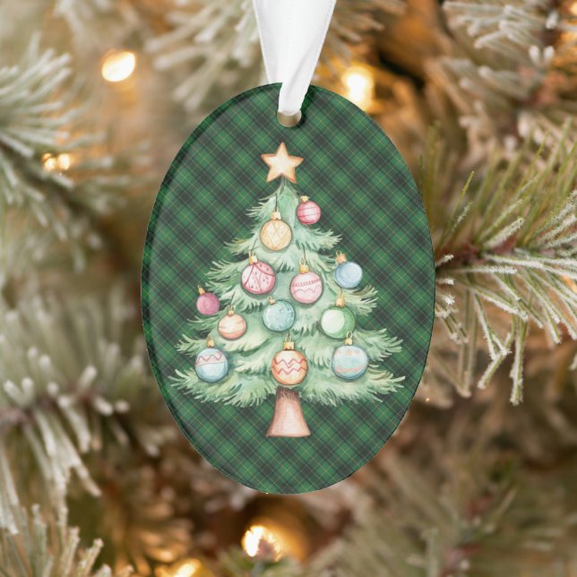 MacArthur Ancient  Scottish Tartan Christmas Ornament (Tree)