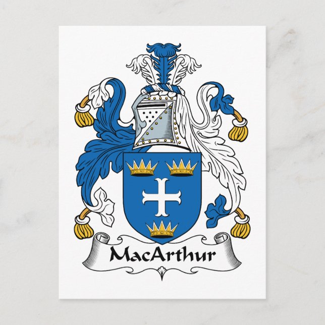 MacArthur Family Crest Postcard (Front)
