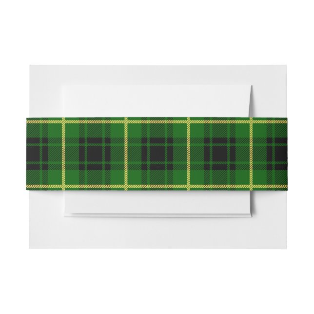 MacArthur Scottish Tartan Belly Band Invitation Belly Band (Front Example)