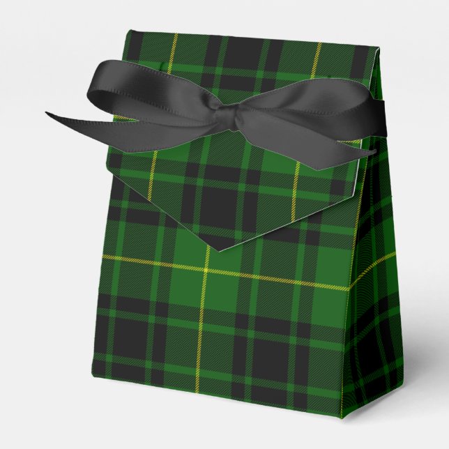 MacArthur tartan green plaid Favour Box (Front Side)