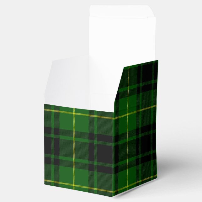 MacArthur tartan green plaid Favour Box (Opened)