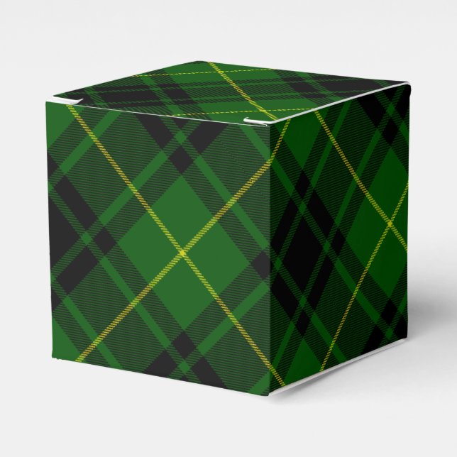 MacArthur tartan green plaid Favour Box (Front Side)