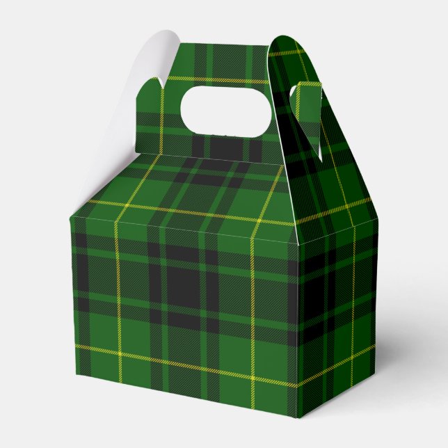MacArthur tartan green plaid Favour Box (Front Side)