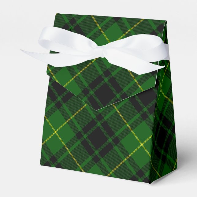 MacArthur tartan green plaid Favour Box (Front Side)