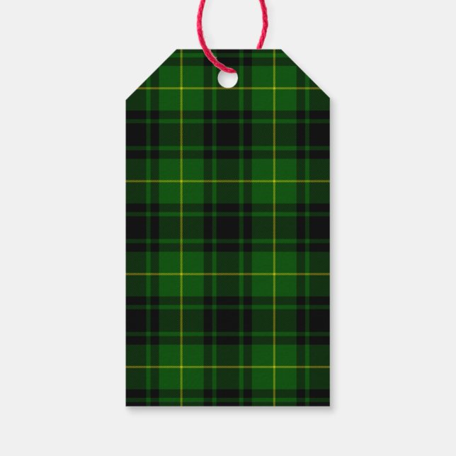 MacArthur tartan green plaid Gift Tags (Back)