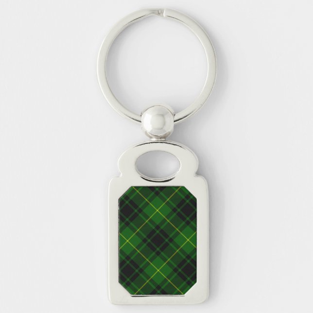 MacArthur tartan green plaid Key Ring (Front)