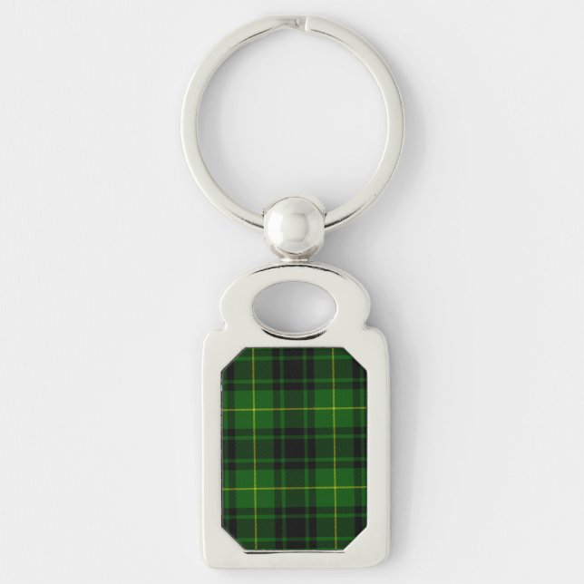 MacArthur tartan green plaid Key Ring (Front)