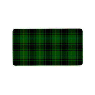 MacArthur tartan green plaid Label
