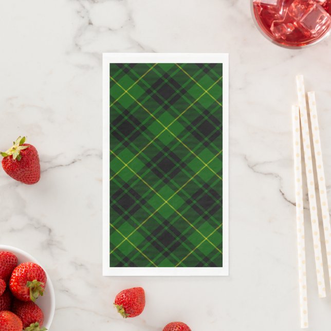 MacArthur tartan green plaid Napkin (Insitu)