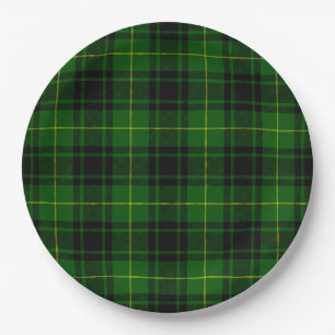 MacArthur tartan green plaid Paper Plate