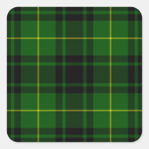 MacArthur tartan green plaid Square Sticker