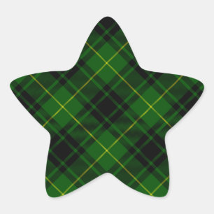 MacArthur tartan green plaid Star Sticker