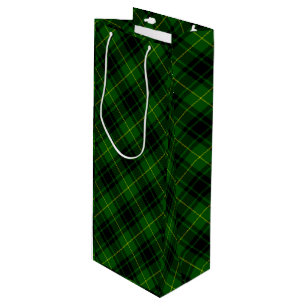 MacArthur tartan green plaid Wine Gift Bag