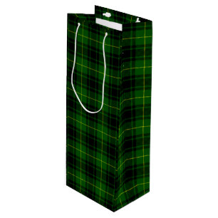 MacArthur tartan green plaid Wine Gift Bag
