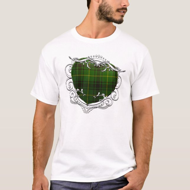 MacArthur Tartan Heart T-Shirt (Front)