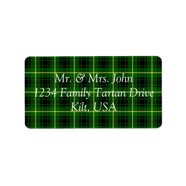 MacArthur Tartan Label (Front)